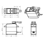 Accessori digitali DS3218 per 1/8 1/10 in scala 1/12 RC auto Buggy cingolato impermeabile 20KG/0.14sec in metallo ingranaggio Drone per RC